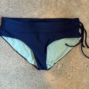 Prana navy blue swimsuit bikini bottom Small